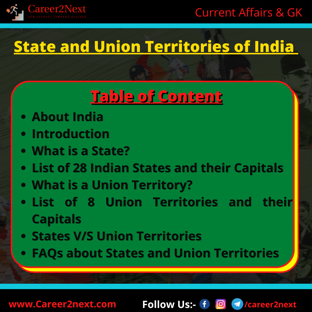 States And Union Territories In India Recent Updates 2023